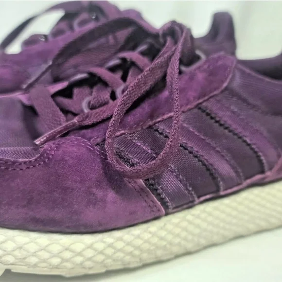 Adidas Originals Women's Forest Grove Red Night Purple Shoes Size 7.5 - Picture 7 of 12